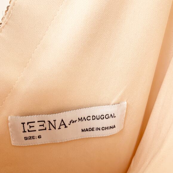 MAC DUGGAL Dress Size 6 Evening Gown Sequin Rose Gold Mini NEW Front Twist - Picture 4 of 8